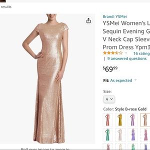 Rose gold open back dress